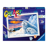 Pintura por Números Focas no Gelo – Ravensburger