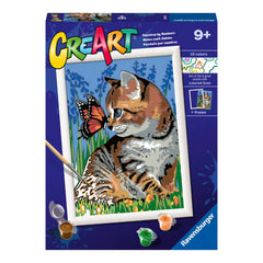 Pintura por números Gatinho e Borboleta – Ravensburger
