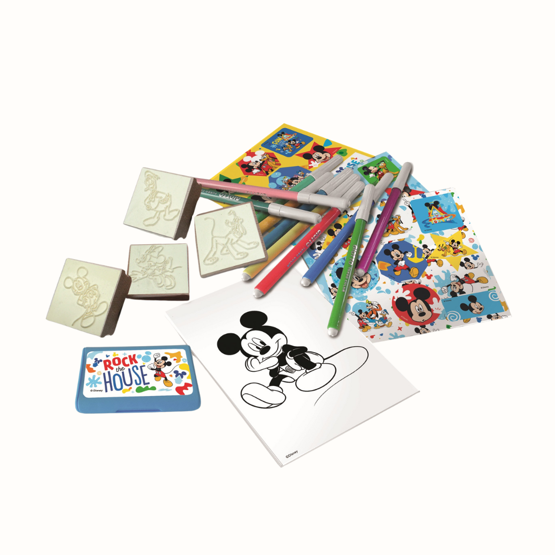 Prepare-se para uma viagem cheia de cor e diversão com a Mochila Kit de Carimbos do Mickey Mouse! Fabricado com os melhores materiais.