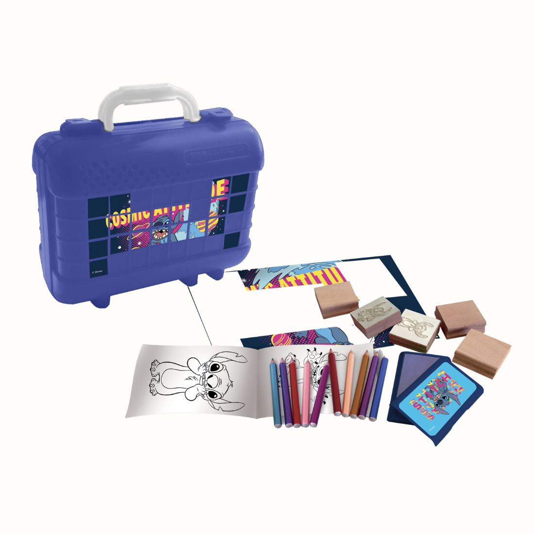 Prepare-se para uma viagem cheia de cor e diversão com o Kit de Carimbos do Stitch! Fabricado com os melhores materiais.
