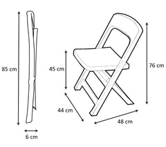 Conjunto de 4 Cadeiras Dobráveis Asso - IPAE PRO GARDEN