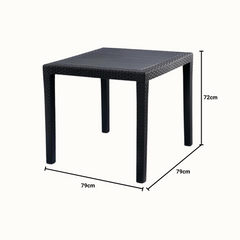 Mesa de Jardim King Antracite (79x79x72cm) - IPAE PROGARDEN
