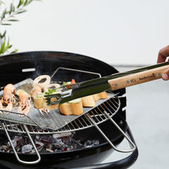 Pinça para Churrasco em Aço Inoxidável e Madeira (40 cm) – BARBECOOK