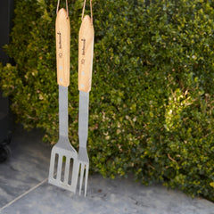 Espátula em Aço Inoxidável e Madeira (46 cm) – BARBECOOK