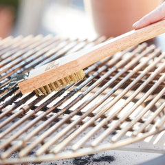 Escova em Aço Inoxidável, Madeira e Cobre (31 cm) – BARBECOOK
