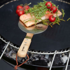 Espátula para Hambúrgueres em Aço Inoxidável e Madeira (30 cm) – BARBECOOK