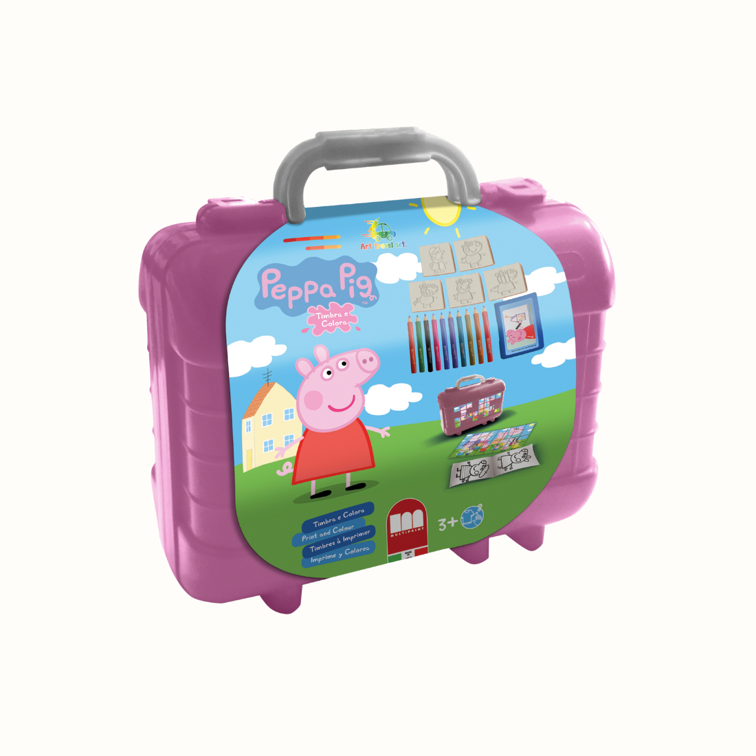 Prepare-se para uma viagem cheia de cor e diversão com o Kit de Carimbos da Porquinha Peppa! Fabricado com os melhores materiais.